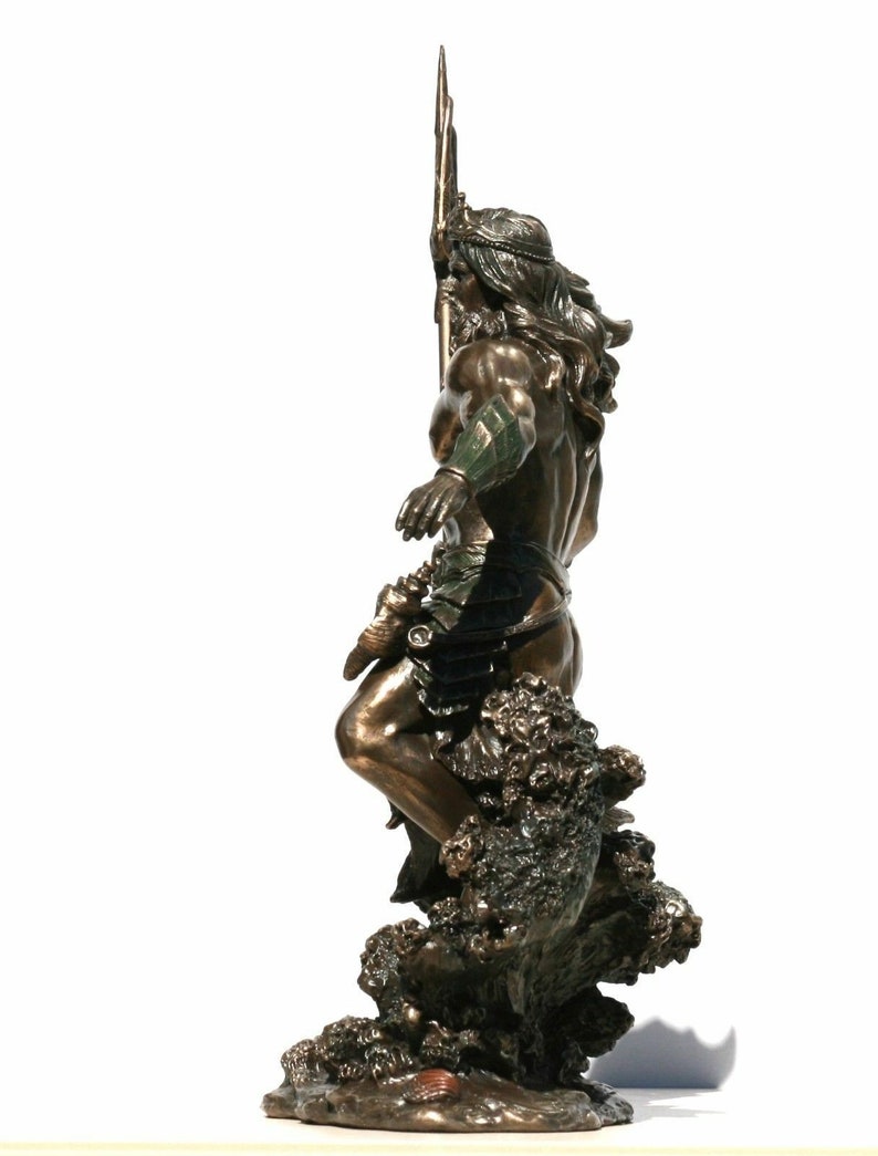 Poseidon Greek God of Sea Neptune Figurine Statue Sculpture Bronze Poseidon Greek God of Sea Neptune Figurine Statue Sculpture Bronze