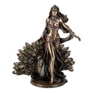 Hera Juno Greek Roman Goddess Queen of Gods Cold Cast Bronze & Resin Statue Sculpture