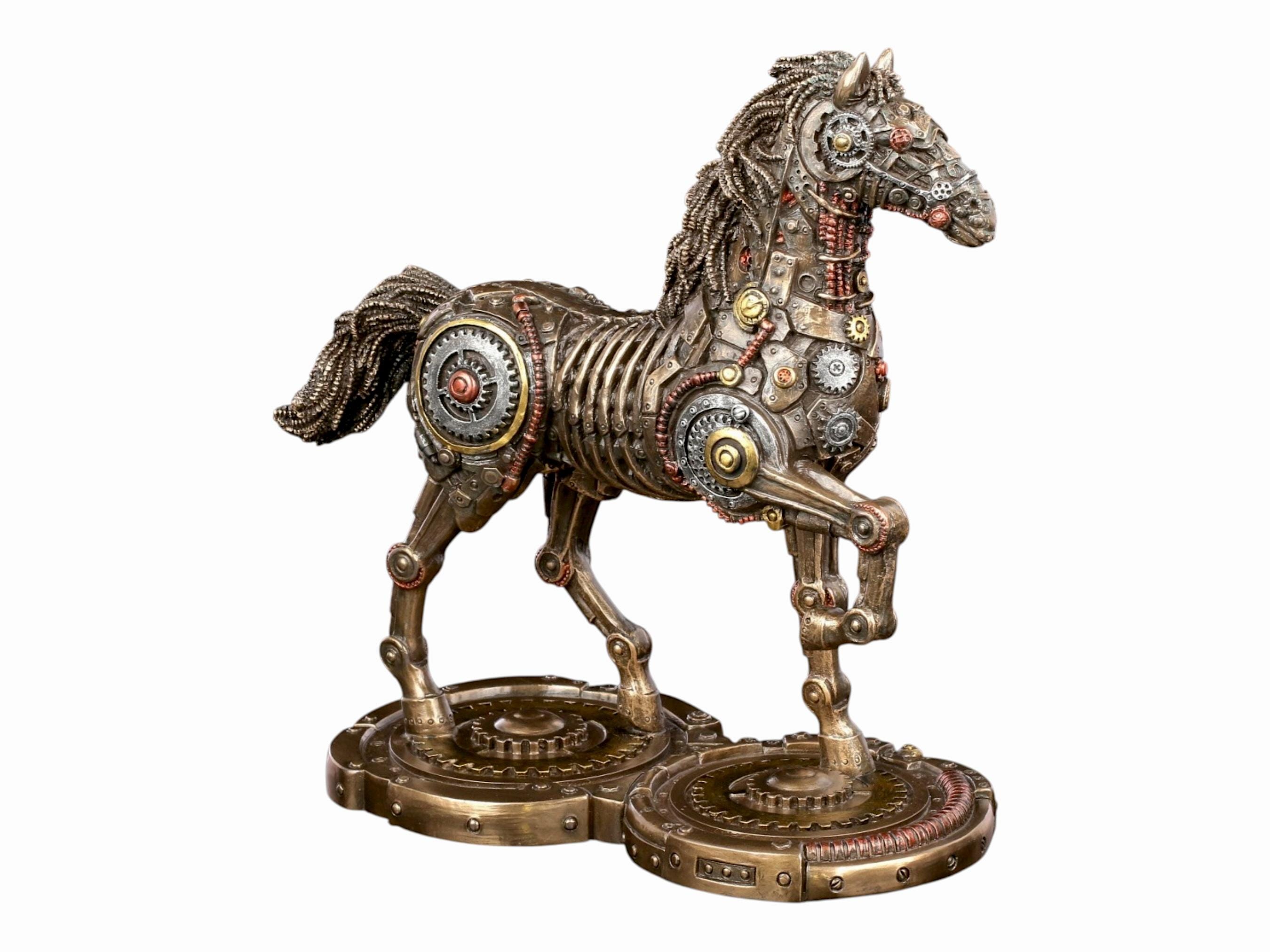 金メッキ 馬の彫刻 美術品・アンティーク・コレクション 金メッキ 馬の彫刻