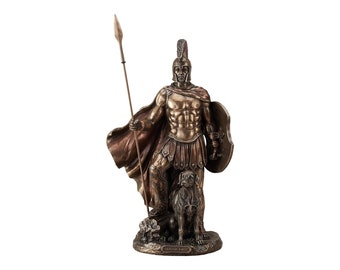 Odysseus with his faithful dog Argos Ithaca King Warrior Cold Cast Bronze & Resin Statue Sculpture 30,5 cm