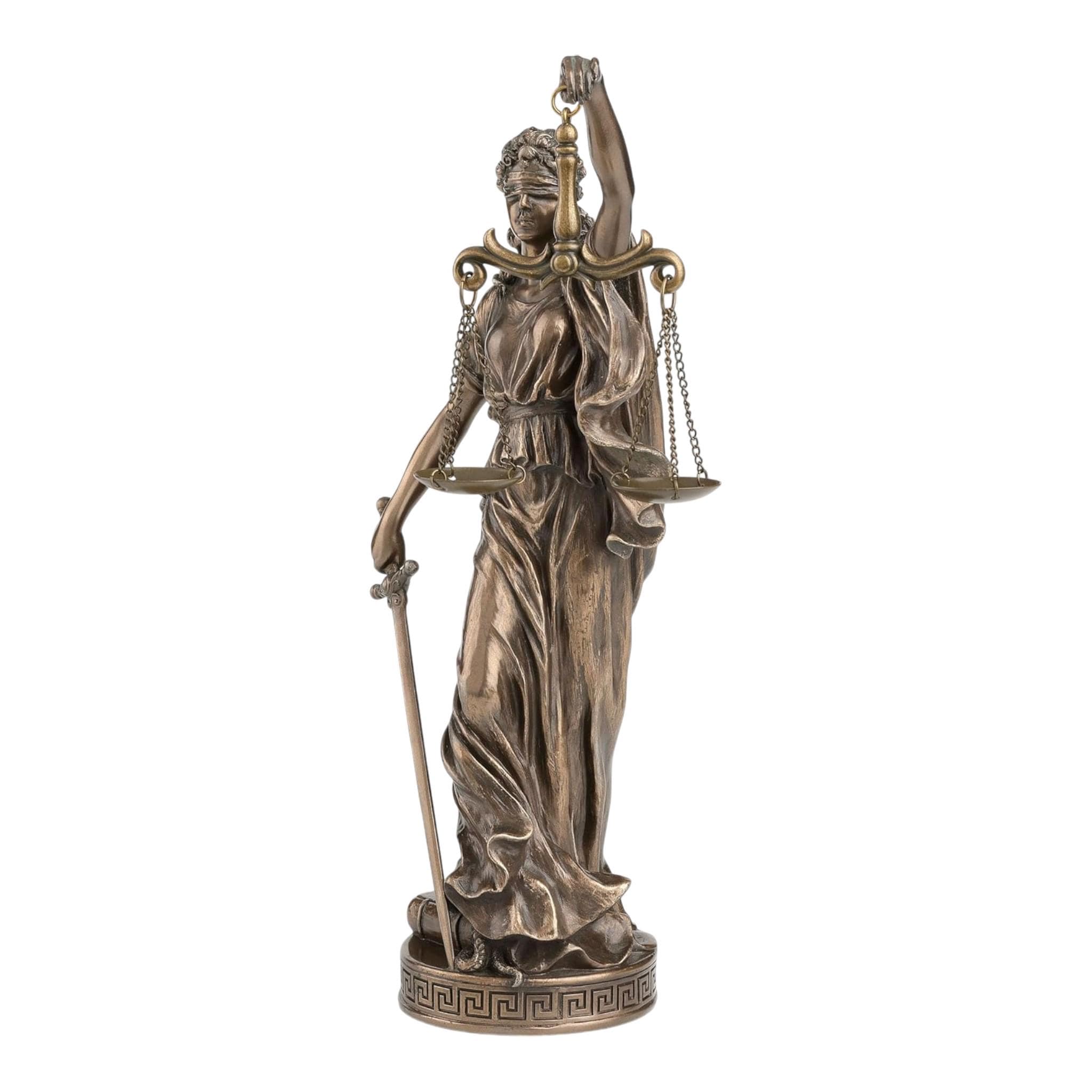 Grande Statue Bronze Justitia / Thémis - 73 Cm, Résine - Décoration Professionnelle (PARASTONE)
