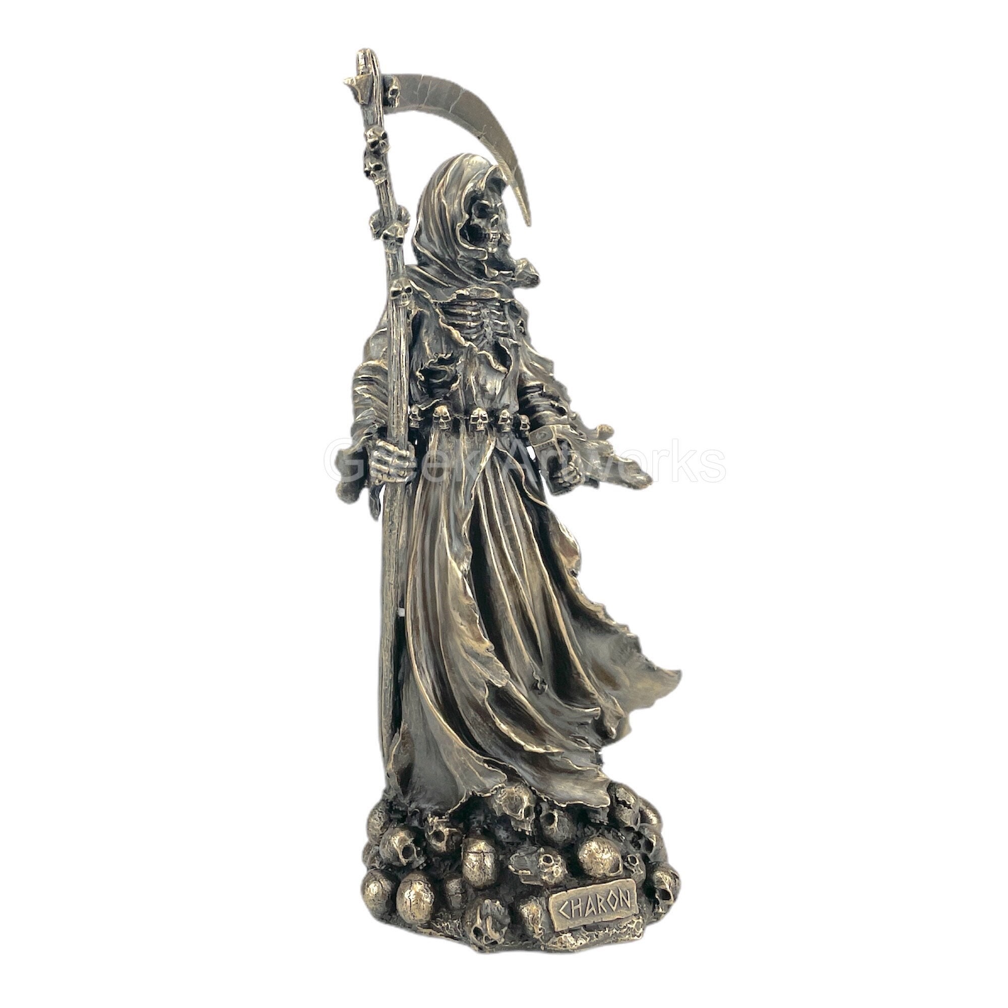 Charon With Scythe Ferryman of Hades Underworld Statue Sculpture Bronze ...