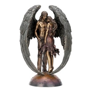 Forever Love Angel Cold Cast Bronze & Resin Statue Sculpture Home Décor Figurine