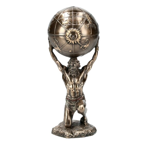 Atlas Titan Celestial Sphere Mythology Greek Statue Sculpture Cold
