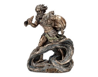Eolo, el dios griego de los vientos, estatua grecorromana, escultura de bronce fundido en frío y resina, 19,5 cm