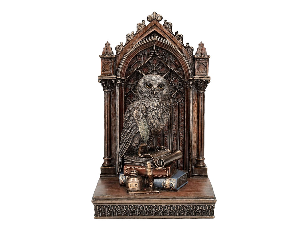 Grand Owl of Athena Symbol of Wisdom Bookend Cold Cast Bronze & Resin ...