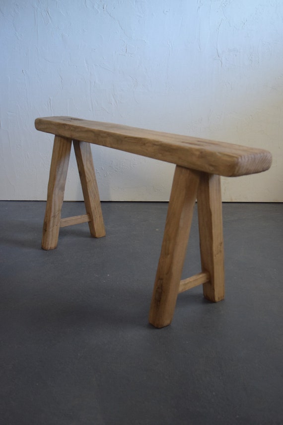Made To Order Small wooden slender bench 39.5 Long