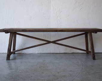 Made To Order: Large Dark Bench Solid Wood