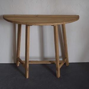 Made To Order: Demilune accent table thin top