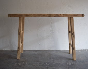 Made To Order: Slim Open Wooden Console/sofa table