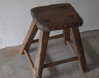 Made To Order: Small Unique Vintage-Style Wooden Stool