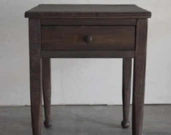Large Accent Table With Drawer Dark Finish