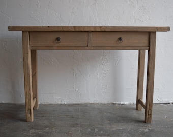 Made To Order: Solid Wood Console Table with two drawers