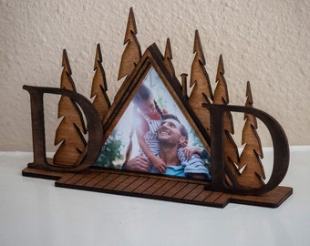 Dad Picture Frame, Dad Decor, Outdoors, Father's Day Gift, Memorial Picture Frame