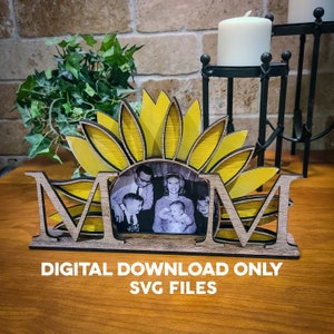 MOM Picture Frame - Mothers Day - Digital Download SVG files for Lasers, Glowforge