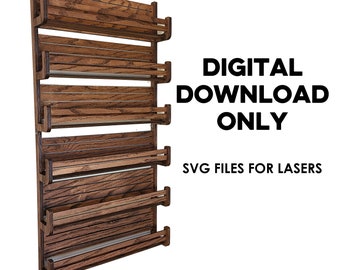 Hanging Spice Rack - Storage Rack - Hanging Craft Rack - SVG Files for Lasers