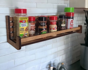 Spice Rack - Spice Single Shelf - Decor Shelf - Customizable Shelf - Pantry - Bathroom Shelf