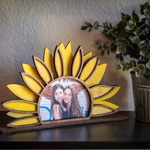 Sunflower Picture Frame or Home Decor - Birthday, Special Day, Memorial frame