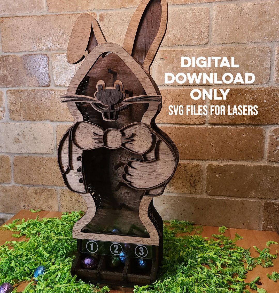 Plinko Bunny Digital Download Only SVG File for Lasers Glowforge