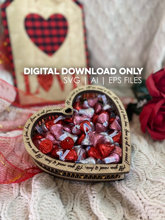 digital download cute box for v-day Valentines day box cut file only ...