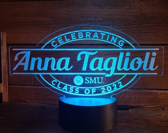 Graduation LED Sign - with base and remote -  custom designed for you graduate