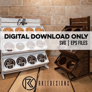 K Cup Stand or Product Display Digital Download for Lasers - Glowforge, OMTech, Thunder Laser, etc  SVG Files and EPS Files