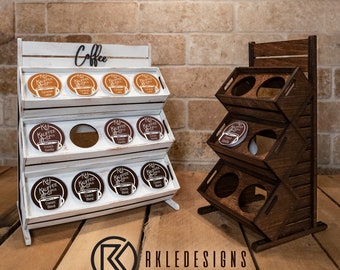 Keurig Coffee Pod holder, K cup stand, Kitchen Décor, Farmhouse K-Cup Holder, Wood Kcup display Keurig Coffee Pod holder, K cup stand