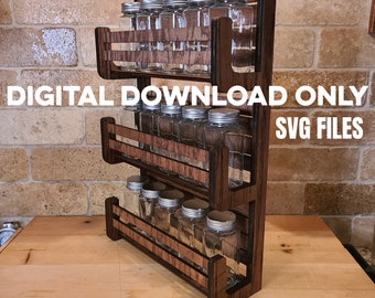 Spice Rack - Digital Download Only - SVG, EPS for Laser Cut Files Glowforge, OMTech, Mira, others