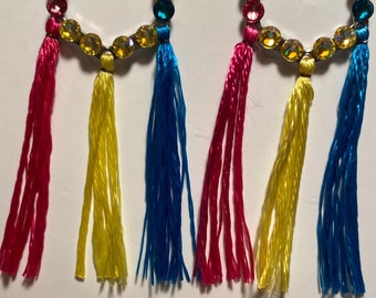 Pansexual pride earrings