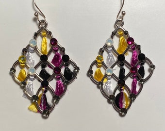 Non Binary Diamond Cross Earrings