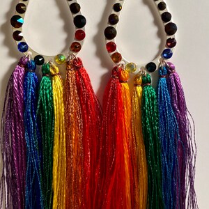 Regenbogen Gay Pride Tropfenförmige Ohrringe