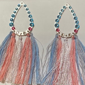 Trans Pride Pear Shaped Earrings