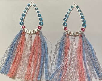 Trans Pride Pear Shaped Earrings