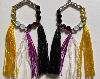 Non Binary Hexagon Earrings