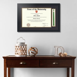 Diploma Frame With Tassel, Custom Diploma Frame, Graduation Gift, Certificate Holder, College Diploma Frame, Office Decor, ArtToFrames (DT)
