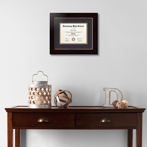 FREE SHIPPING - Graduation Frame, Diploma Frame, Certificate Frame, Office Wall Frame, Diploma Frame Black, Made in USA, Frame Gift - D-6x8