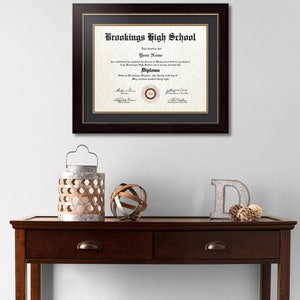 13x17 Diploma Frame, College Diploma Frame, Certificate Frame, Document Frame, Graduation Gift, Diploma Holder, Custom Size Framing, D-13x17