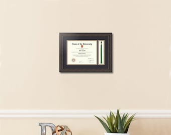 8x10 Diploma Frame And Tassel, Custom Diploma Frame, Graduation Gift, Certificate Frame, Gift For Graduate, Degree Frame,ArtToFrames DT-8x10