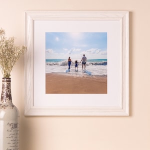White Wooden Picture Frame In Different Sizes ~ 4x6 to 24x36 including 8.5x11 & 8.5x14 (WOM-4332)