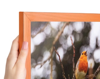 ArtToFrames Orange Picture Frame, 1 inch wide Poster Frame, Made of Wood (WOM-4750)