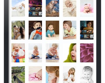 3.5x5 Collage Picture Frame, Multi-Opening Wall Frame for Family Photos, Black Multi-Photo Display with Plexiglass