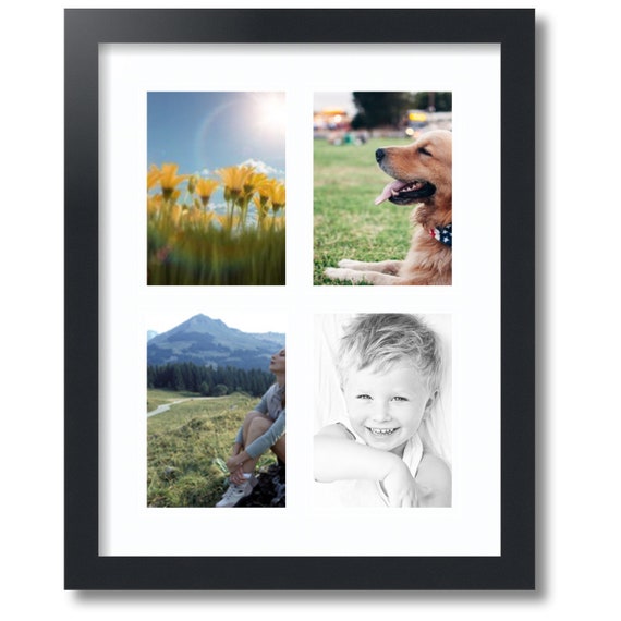 Collage Picture Frame with 7 Openings for Three 4x6 and Four 5x7 Photos-  Wall Hanging Display for Personalized Decor (Black) - AliExpress
