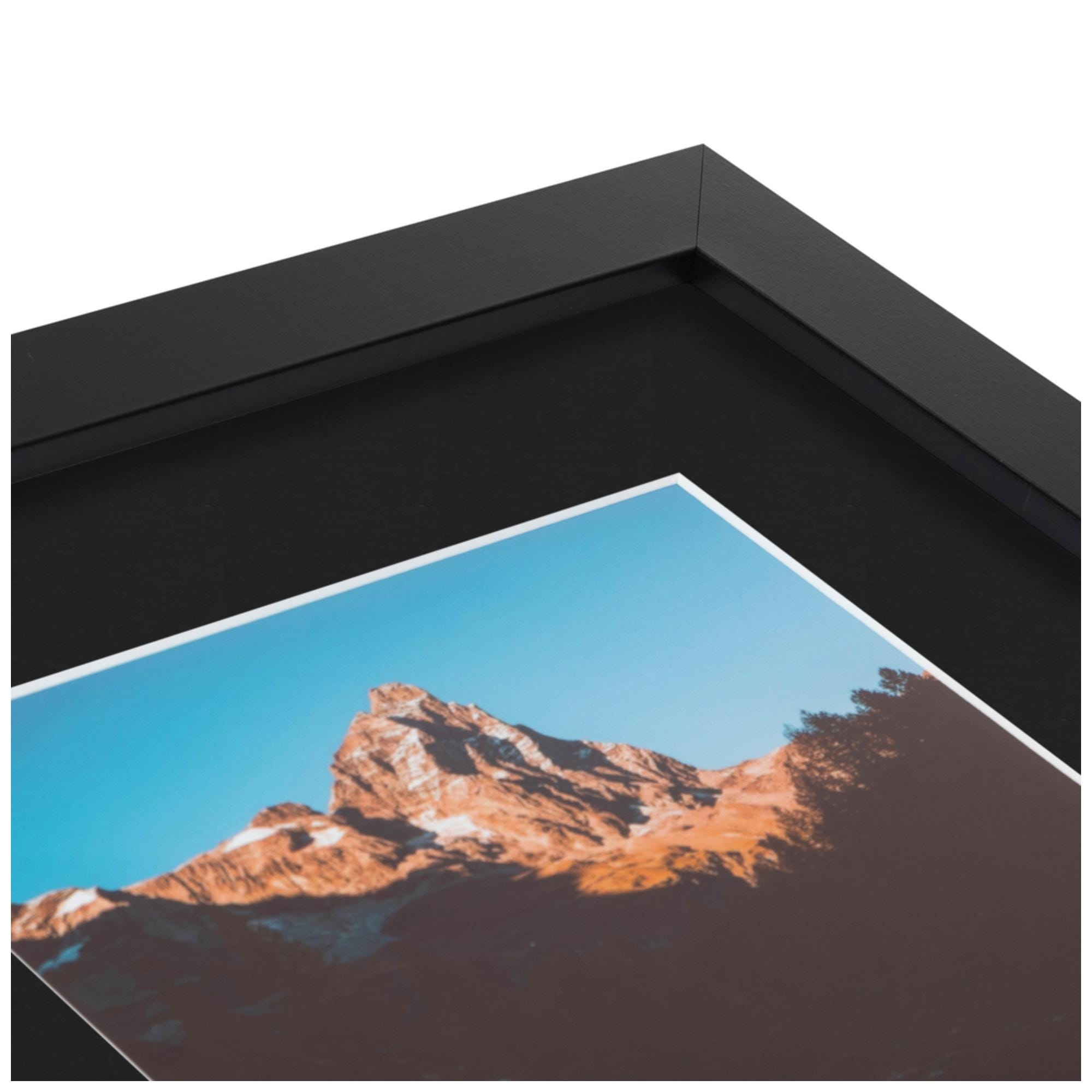 ArtToFrames Collage Photo Picture Frame with 3 - 5x7 Openings, Framed in White with White and Black Mats (CDM-3966-390