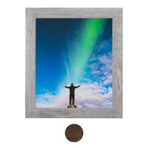 ArtToFrames 18x22 Real Reclaimed Barnwood Picture Frame, Poster Frame, Made of Wood or MDF, Available in 2 Colors (A53-18x22)