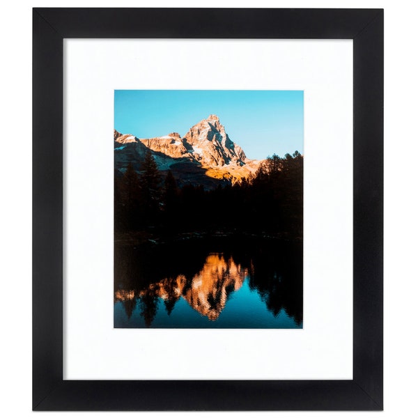 17x23 inch Satin Black Picture Frame Matted with 2 Inch Single Mat for 13x19 Photos, Over 60 Mat Colors, 3926-13x19, ArtToFrames