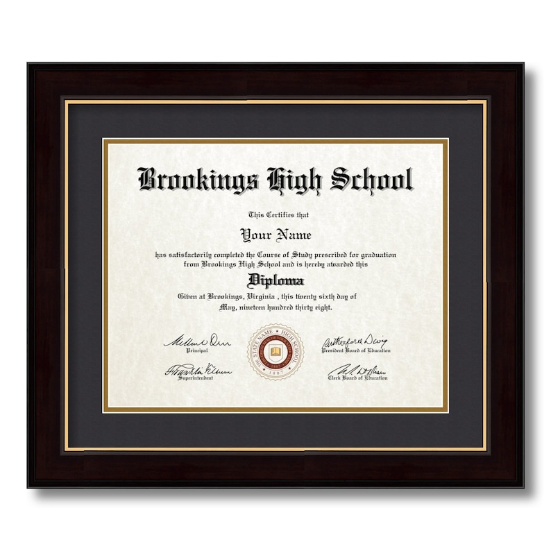 11x14 Black Diploma Frame, College Diploma Frame, Certificate Frame, Bachelor Degree Frame, Custom Diploma Frame, Document Frame, D-11x14 image 2