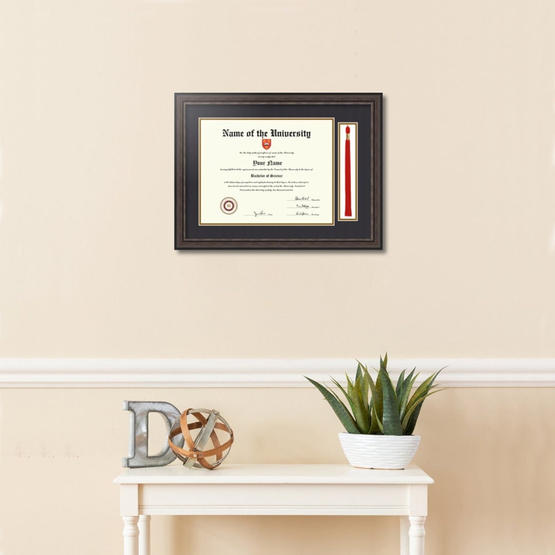 11x14 Diploma Frame and Tassel, College Diploma Frame, Custom Diploma