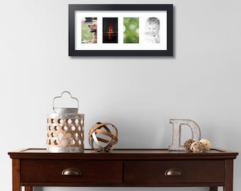 3x5 Collage Picture Frame, 5-Opening Wall Frame for Family Photos, Modern Multi-Photo Display with Plexiglass