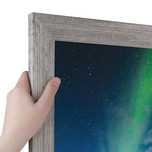 ArtToFrames Real Reclaimed Winter White Barnwood Barnwood 1.5 Inch Picture Frame, 1.5 inch wide Poster Frame, Made of MDF (WOM-4661)