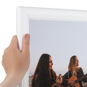 18x24 Picture Frame, Modern Poster Frame for Wall Art with Plexiglass, White Photo Frame